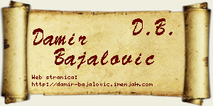 Damir Bajalović vizit kartica